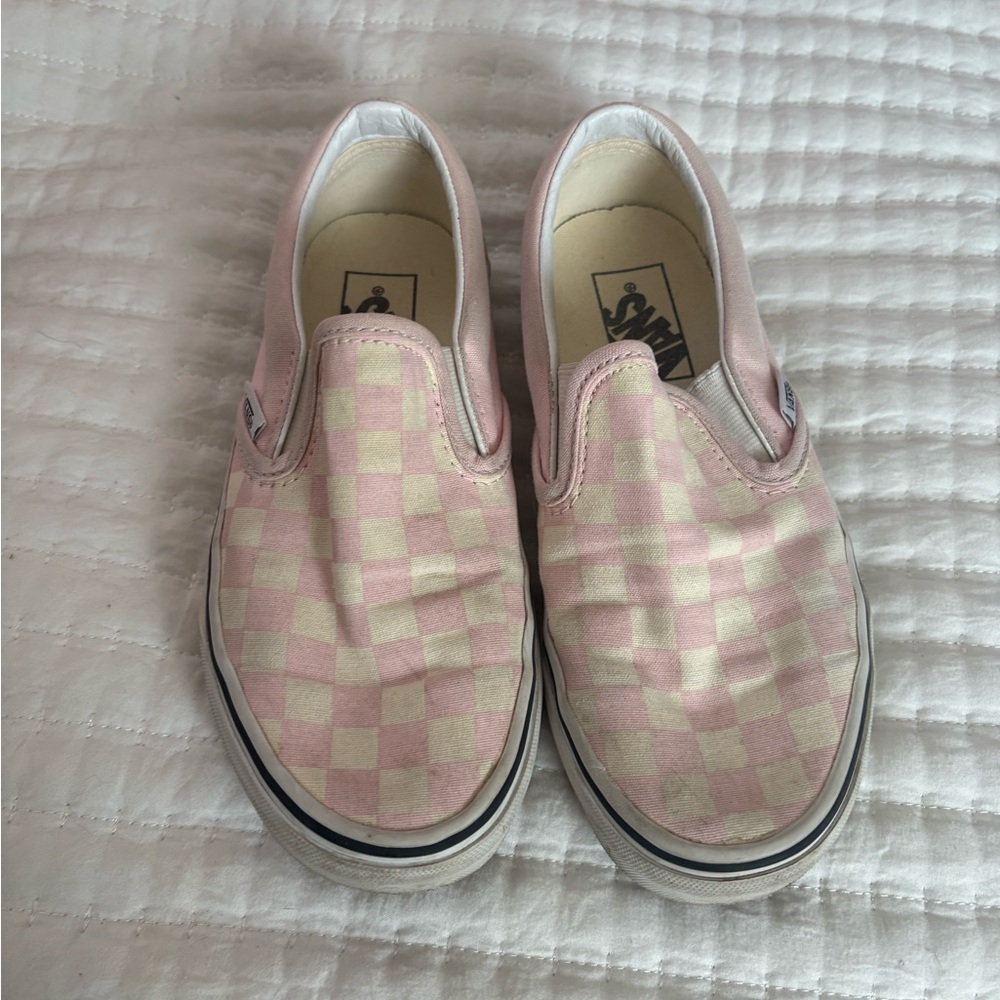 Vans Pink and White Canvas Sneakers
